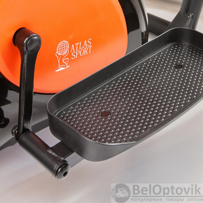 Эллиптический тренажер Оранжево-черный / Укрепляет здоровье и физическую форму